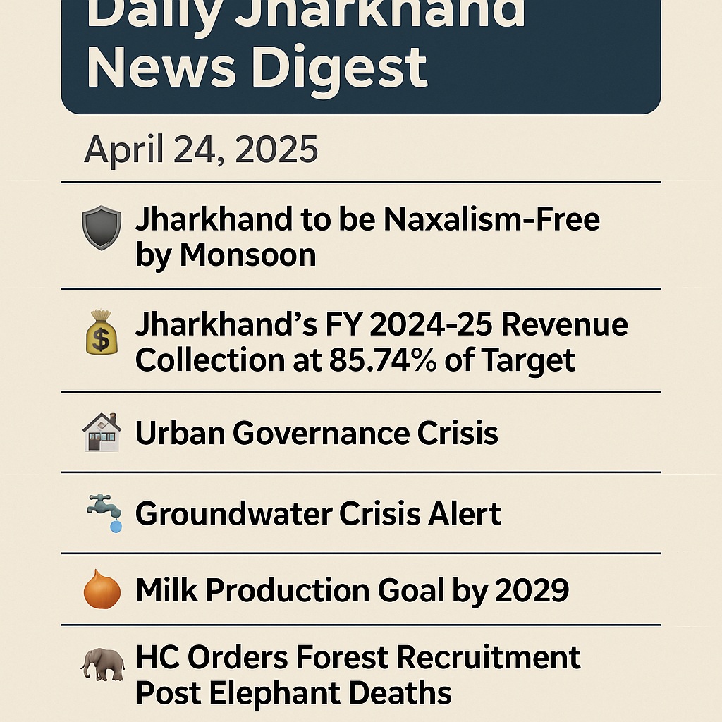 Jharkhand News 24 April 2025