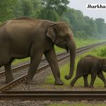 🐘Elephant Birth on Railway Tracks in Jharkhand 🐘
