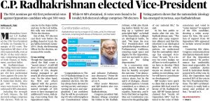 India's New Vice President CP Radhakrishnan