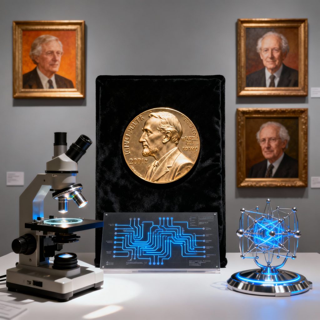 Nobel Prize 2025 Winners - Complete list of laureates across all categories including Physics, Chemistry, Medicine, Literature, Peace, and Economic Sciences