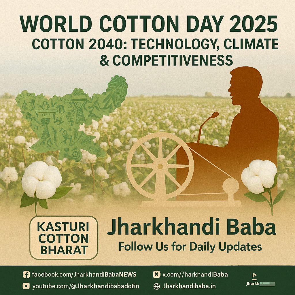 World Cotton Day 2025 celebration event in New Delhi showcasing India's cotton industry, textile sector achievements, and Ministry of Textiles initiatives