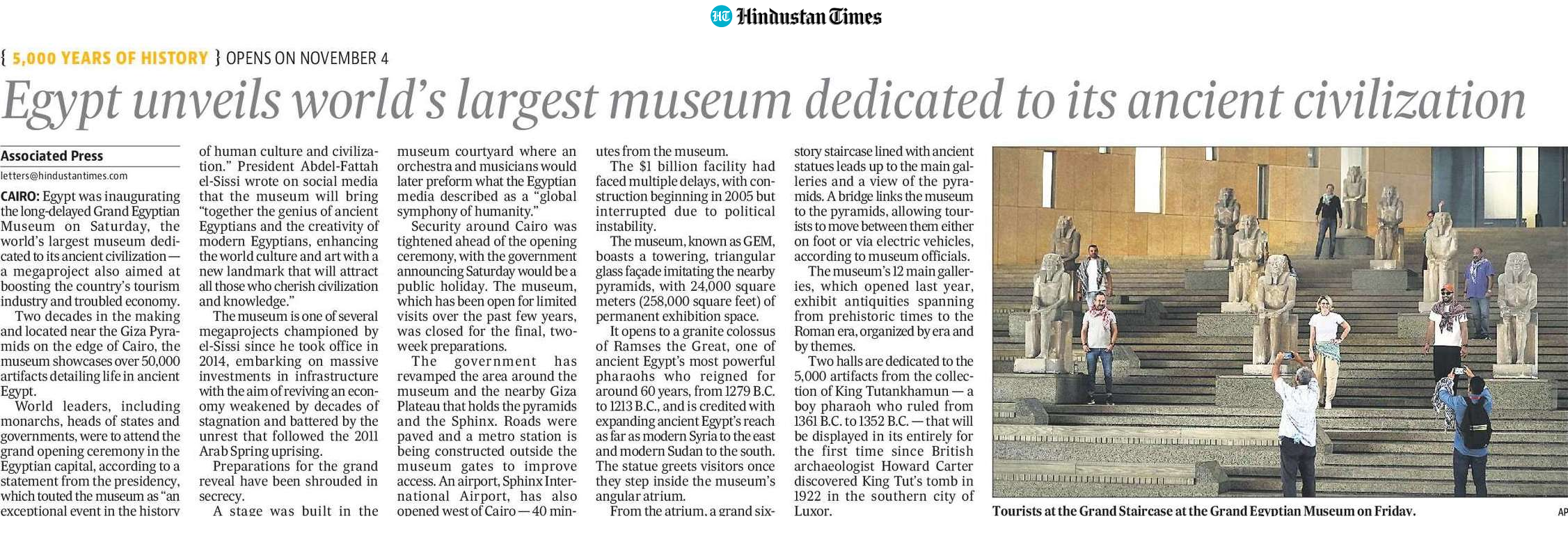 Grand Egyptian Museum β Giza Pyramids, Egypt