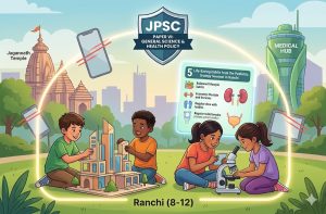 Pediatric Urology Seminar in Ranchi highlighting gadget addiction and JPSC science notes.