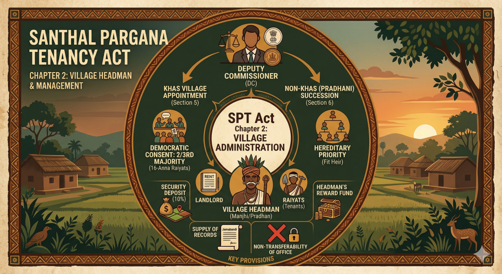 Village Headman and Management under SPT Act 1949 Chapter 2 Infographic