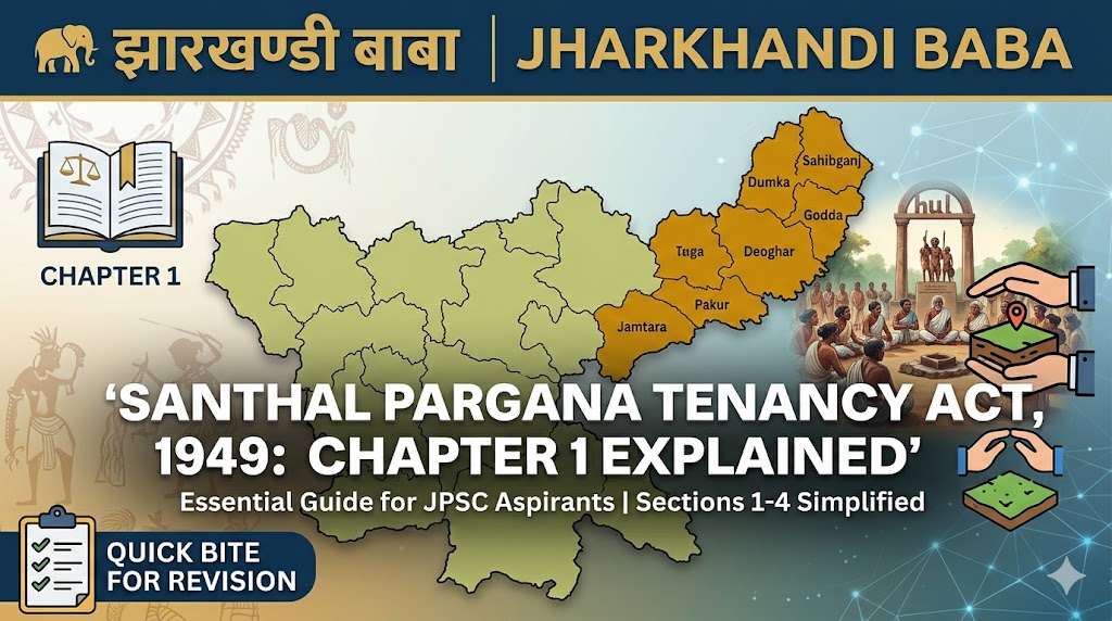 SPT Act 1949 Santhal Pargana Tenancy Act 1949 Chapter 1 Map and Sections Explained for JPSC