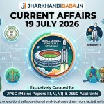 Jharkhand Current Affairs 19 July 2026 Infographic Study Notes