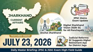Jharkhand Current Affairs 23 July 2026 Featured Image for JPSC JSSC Exam Study