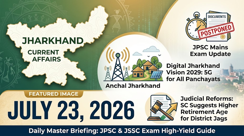 Jharkhand Current Affairs 23 July 2026 Featured Image for JPSC JSSC Exam Study