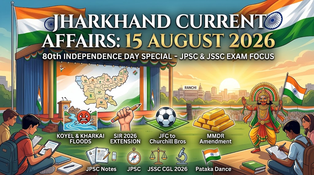 Jharkhand Current Affairs 15 August 2026
