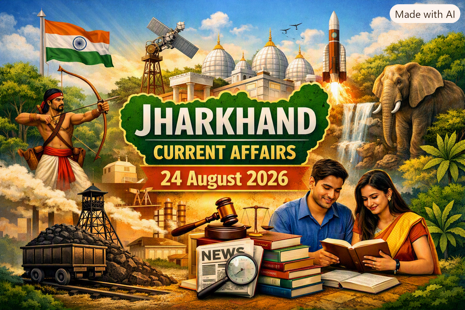 Jharkhand Current Affairs 24 August 2026 daily study notes and JPSC JSSC exam updates