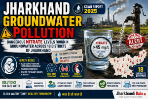 Jharkhand Groundwater Pollution CGWB Report Nitrate Crisis in 18 Districts