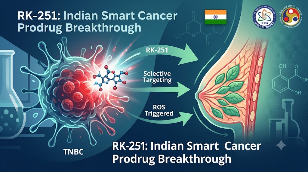 RK-251 Smart Cancer Drug targeting Triple Negative Breast Cancer via ROS trigger by IASST and IIT Guwahati