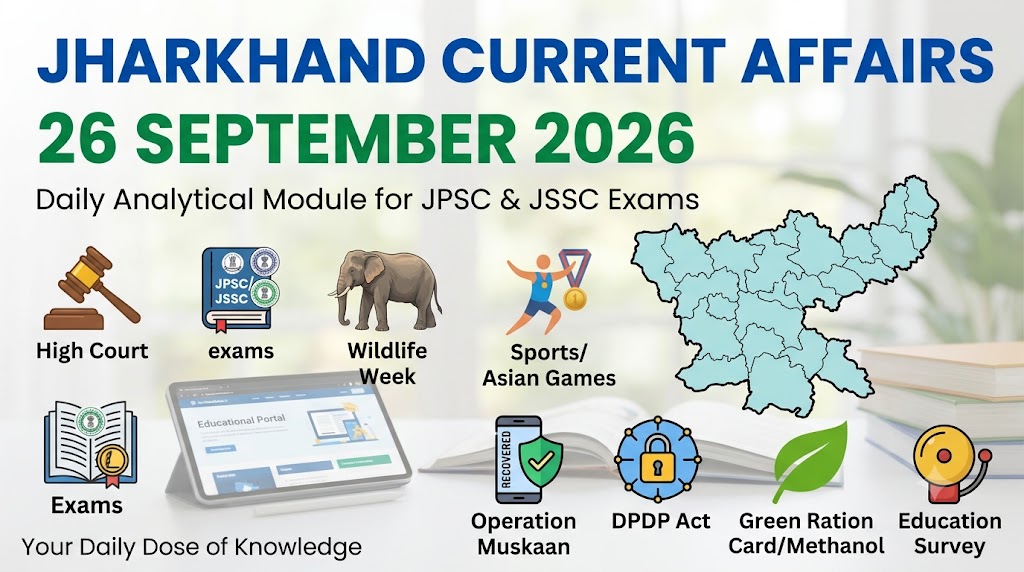 Jharkhand Current Affairs 26 September 2026