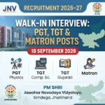 PM SHRI JNV Simdega Recruitment 2026