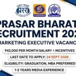 Prasar Bharati Marketing Executive Recruitment 2026